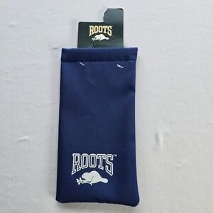 🆕️ ROOTS Navy Blue Polyester Pouch 100 UVA UVB Protection Glasses‎ Case